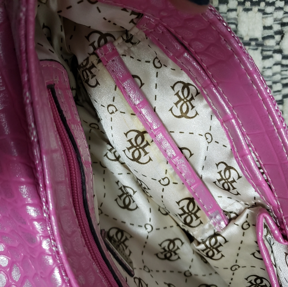 GUESS Pink Monogram Clutch - Picture 8 of 10